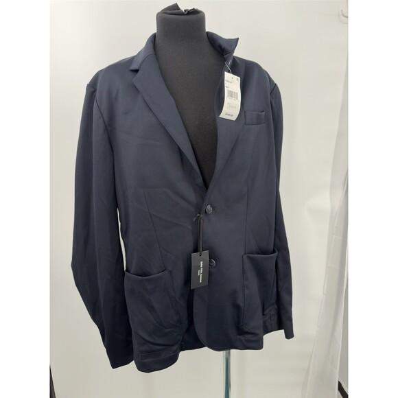 Saks Fifth Avenue L  Navy Sport Coat Blazer Jacket NWT‎ MSRP400 - Picture 2 of 6